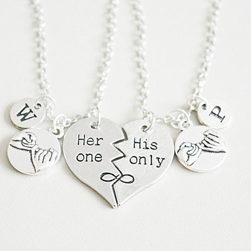 Couple Necklace, Necklace for Couple, Couple Gifts, Gifts for Couple, Boyfriend Necklace, Girlfriend Necklace, Couple Jewellery, His and Her