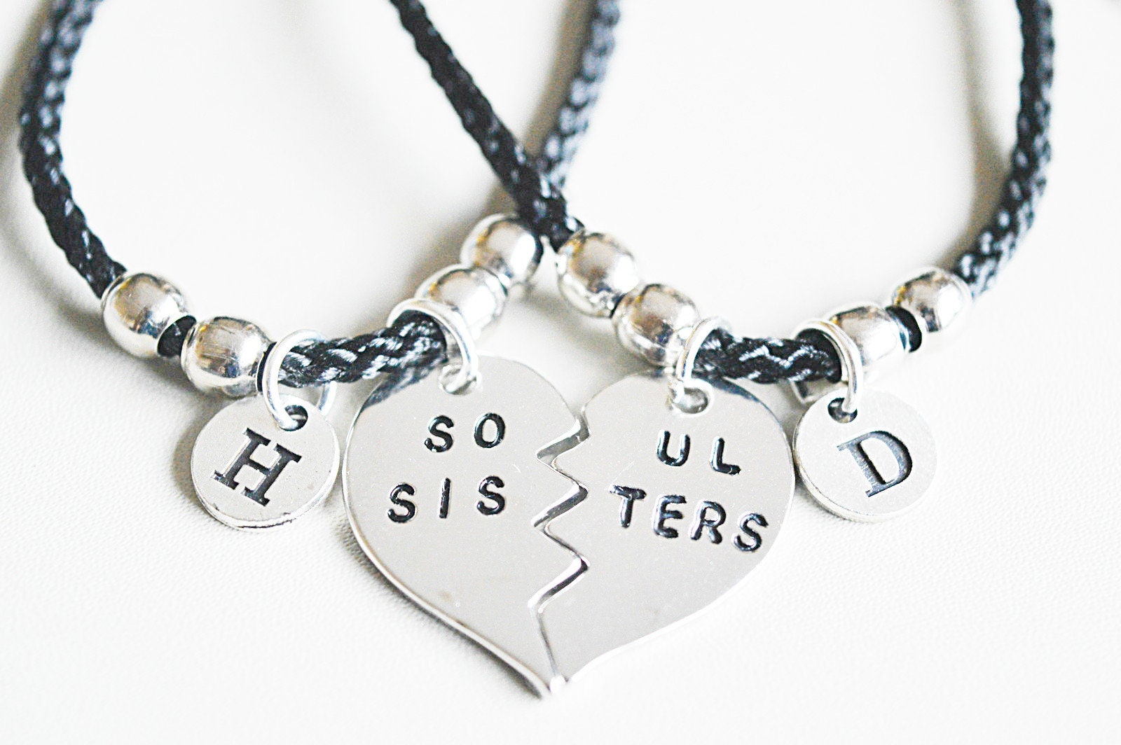 Soul Sisters Bracelet, Sister Bracelets for 2, Soul Sisters Gift, Bracelets for Sister, Sister Bracelet, Black, Soul Sister, Best friend,Bff