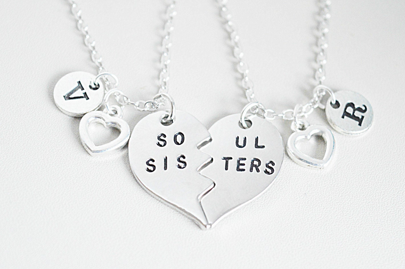 Soul Sisters Necklace, Sister Necklace for 2, Soul Sisters Gift, Necklaces for Sister, Sister Necklace, Black, Soul Sister, Best friend,Bff