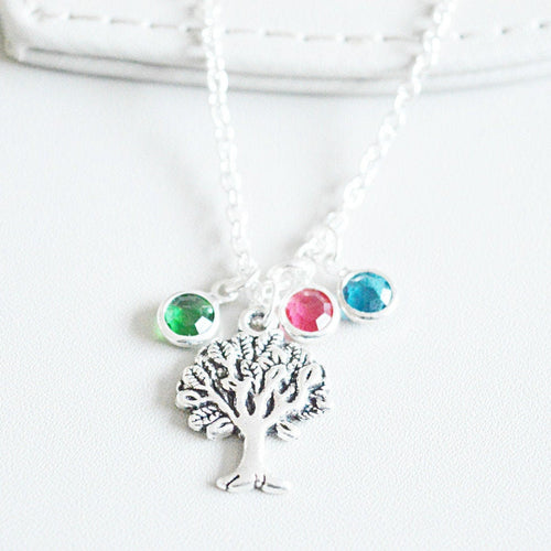 Family Tree Necklace, Mom Necklace, Sisters Gifts, Grandmother Necklace, Family Gifts, Wife Necklace, Gift for Women, Tree, Grandmother