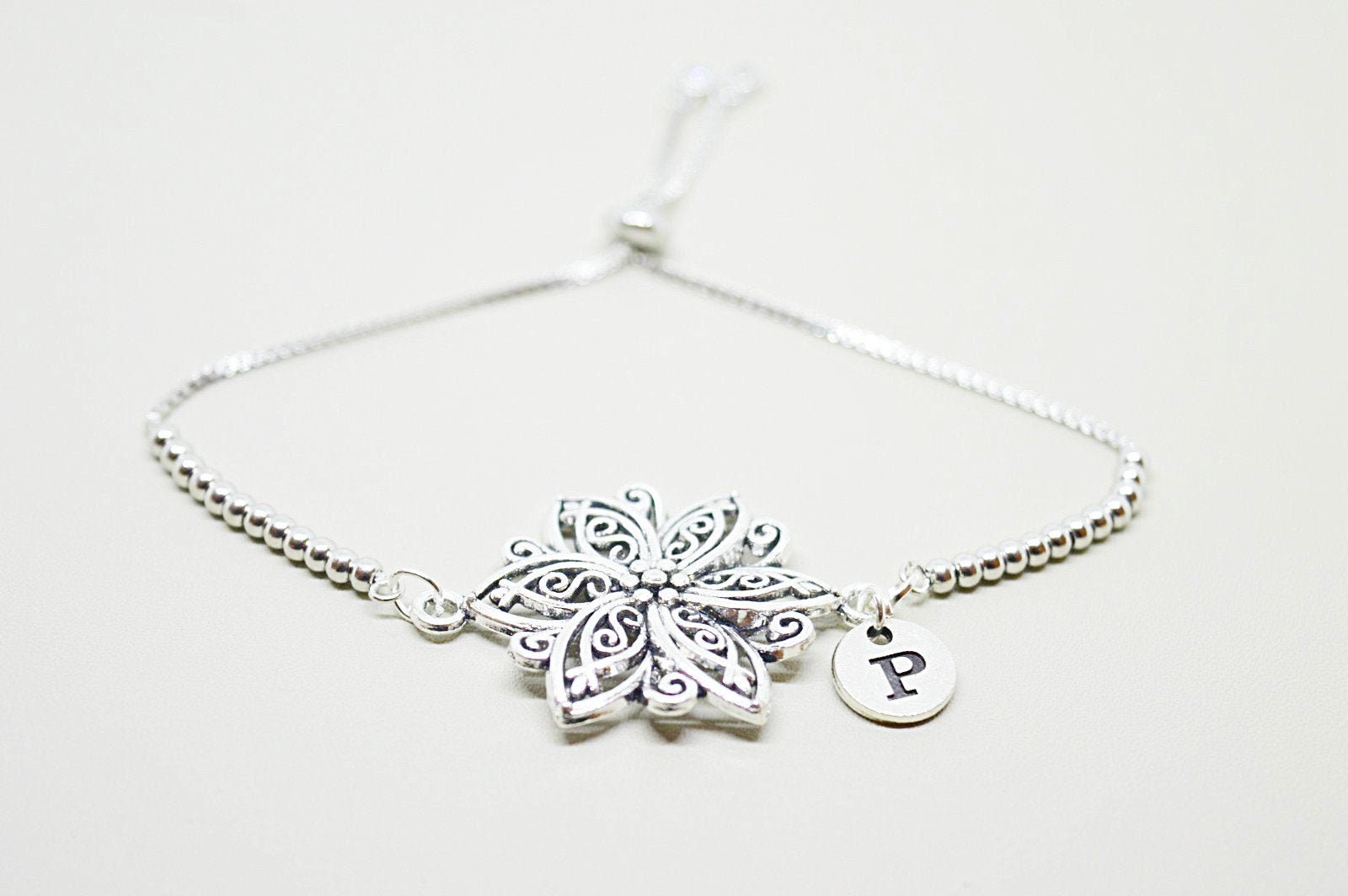 Bridesmaid Flower Bracelet, Bridesmaid Bracelet, Bridesmaid Bracelet set, Flower Bracelet, Silver Bracelet,Bridesmaid Gifts,Flower girl gift