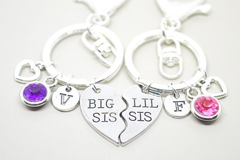 Sister Keyrings, Sister Keychains, Big Sis Lil Sis, Sister Keychains, Big sister Little sister, Big Sister Little Sister Gift, Sisters, sis