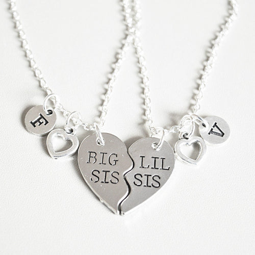 Sister necklaces, Big Little Sister necklace for 2, Big sister little sister, Sister, Sisters, Big sister little sister, Big Sis Lil Sis
