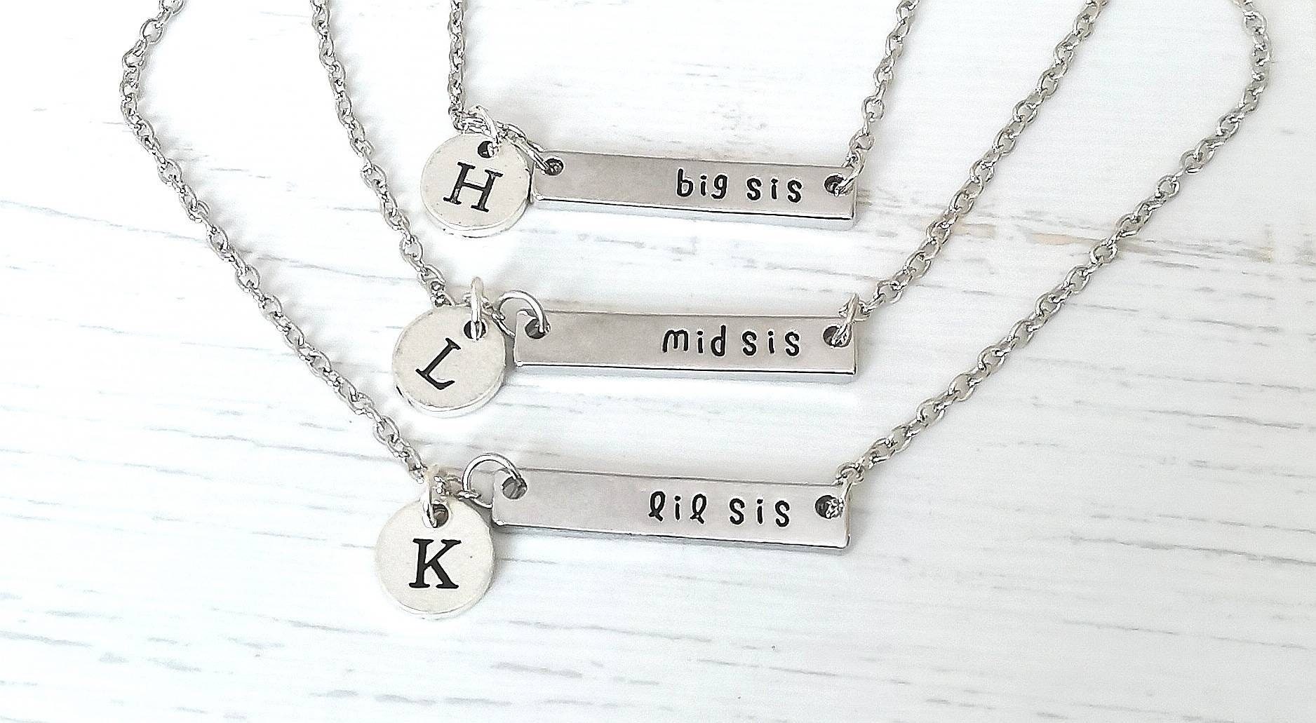 Sister Gifts, Gift for Sister, Sister necklaces, Big sister, Little Sister, Big Sis, Lil Sis, Big Sis Lil Sis, Sister Necklaces,Gift for Sis