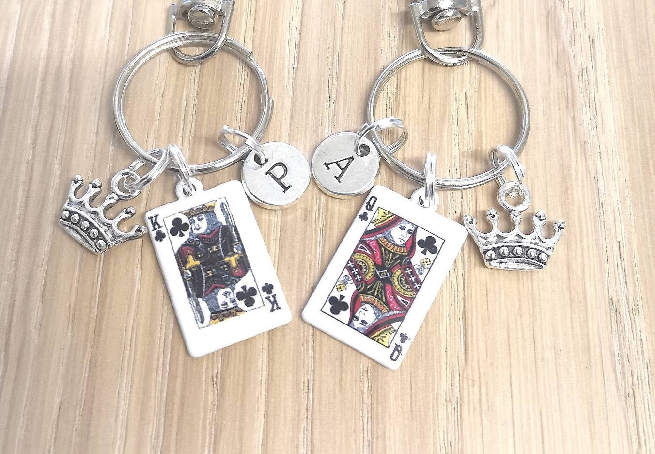 King and queen Keyring, King and queen Keychain, Couple Keyring, Couple Keychain, Boyfriend Girlfriend, Anniversary, Personalised Boyfriend