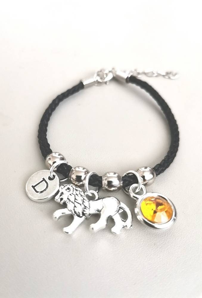 Lion Bracelet, Leo Bracelet, Lion Bracelet Women , Lion Gift, Rabbit Jewellery, Lion Gifts for Her, Lion Friendship, Personalised Lion, Leo