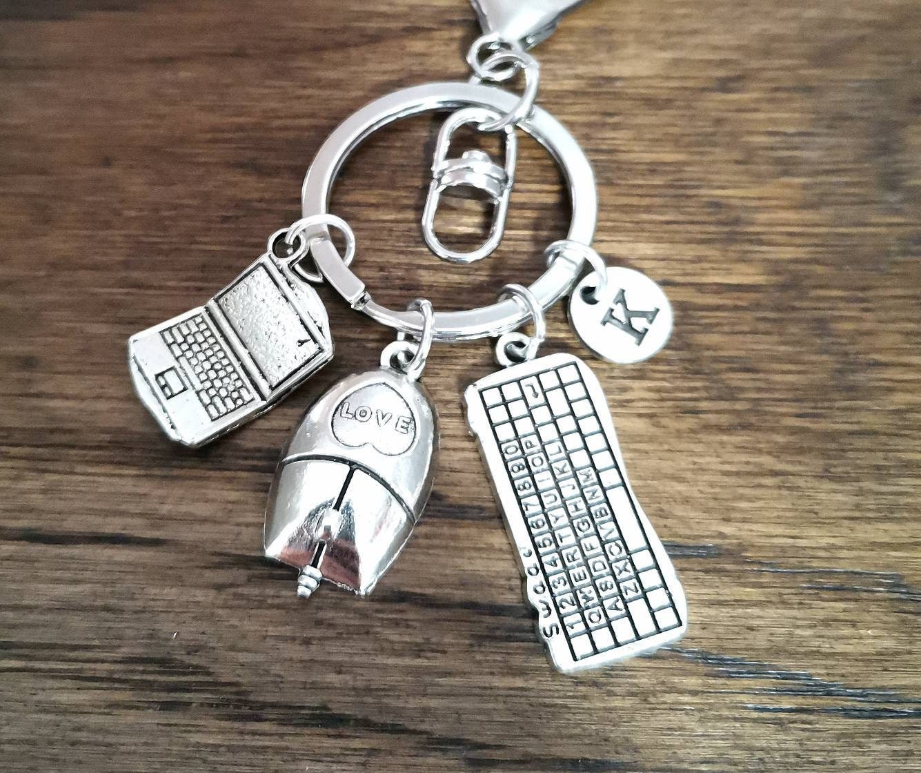 Computer Science Gift, Computing Gift,Laptop charm, Secretary, Administrator, Geek Gift, Keyboard, Mouse, programmer, Engineer, Software