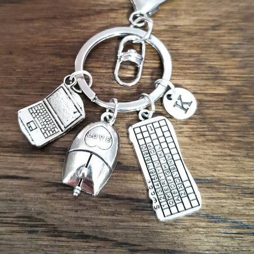 Computer Science Gift, Computing Gift,Laptop charm, Secretary, Administrator, Geek Gift, Keyboard, Mouse, programmer, Engineer, Software