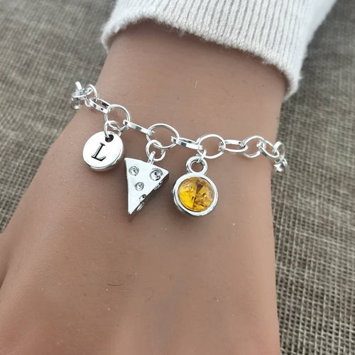 Cheese Bracelet, Cheese Jewelry, Cheese Gift, Cheese Holes, Swiss Cheese, Food Themed Jewelry, Cheese Lover, French, Diary, Pizza, Slice