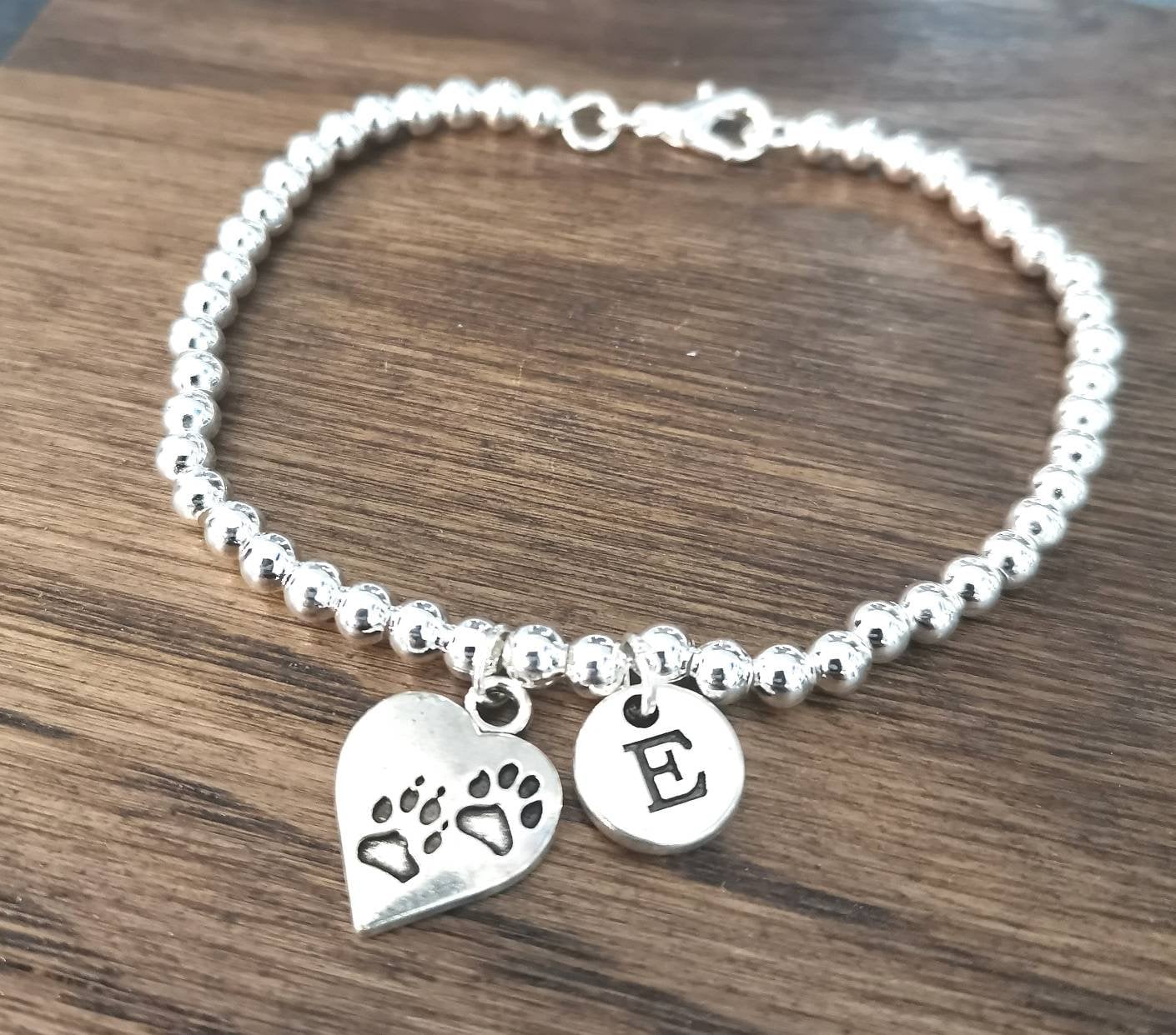 Dog paw bracelet, Pet loss gifts, Dog bracelet, Dog charms, Paw bracelet, Dog loss gift, Dog gifts, Pet loss bracelet, Paw print jewelry