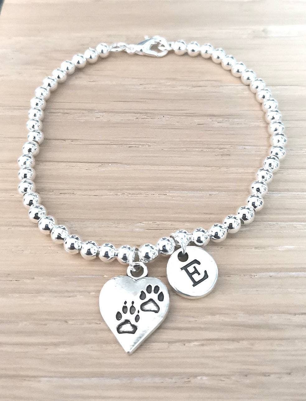 Dog bracelet, Pet loss gifts, Dog paw bracelet, Dog charms, Paw bracelet, Dog loss gift, Dog gifts, Pet loss bracelet, Paw print jewelry