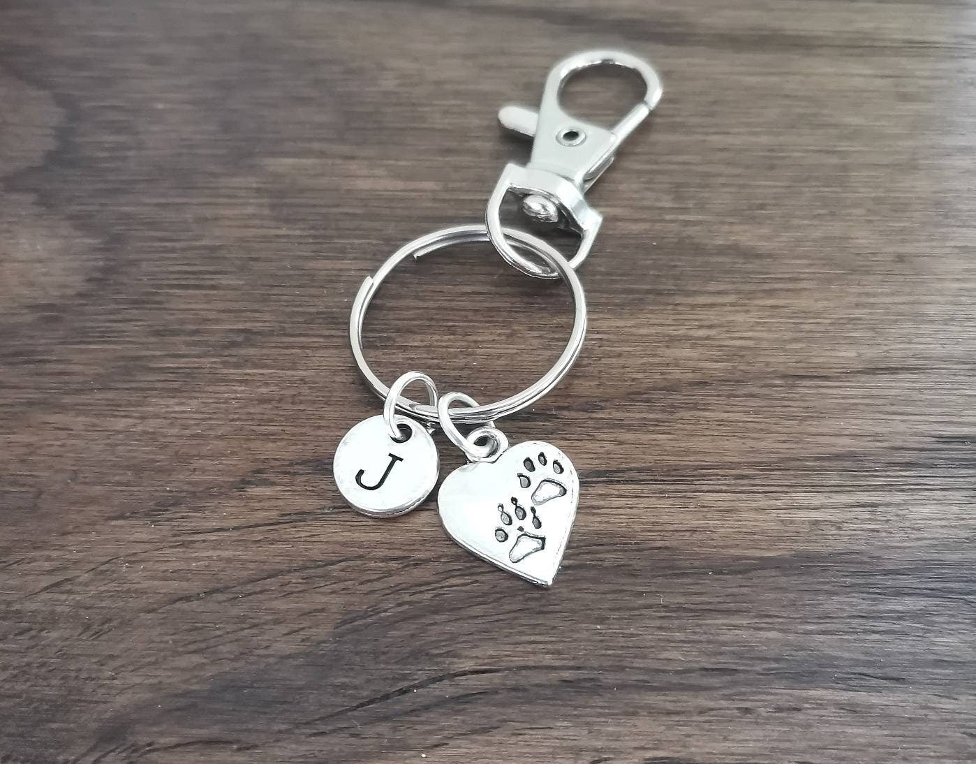 Paw Print Keyring, Dog Keyring, Pet Memorial Keychain, Dog Memorial gift, In Memory of dog, Memorial Keychain Gift , Pet Loss gift, Cat Loss