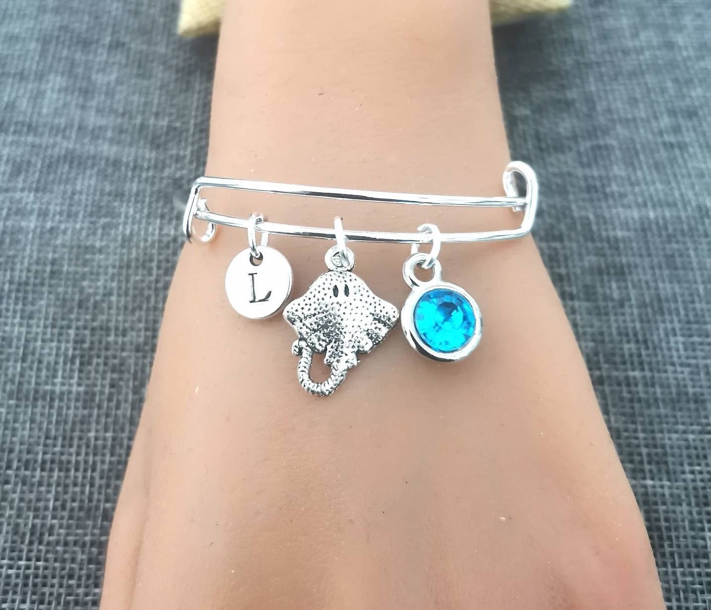 Sting ray Bracelet, Sting ray Jewelry, Sting ray Jewelry, Stingray Bracelet, Sea life, Birthday gift, Gift for her, Beach, Sea life, Ocean