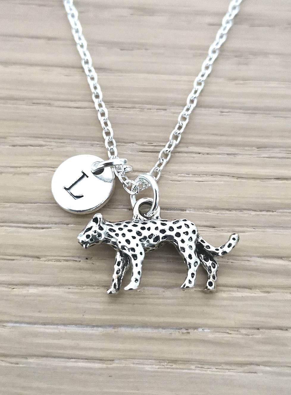Cheetah Necklace, Cheetah Gift, Cheetah Jewelry, Cheetah Lover, Safari Gift, Safari Jewelry, Safari Necklace, Silver Necklace, Animal Lover