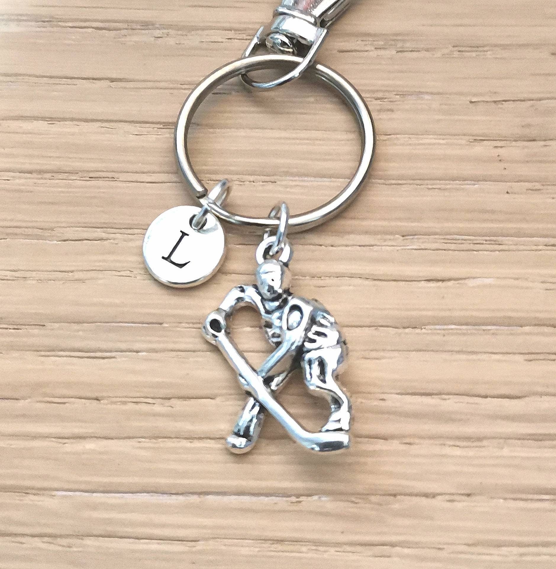 Hockey Gift, Hockey Keychain, Ice Hockey, Hockey Keyring, Ice Hockey Player, Field Hockey, Women, Mens, Ladies, Hockey Team, Coach, Skater