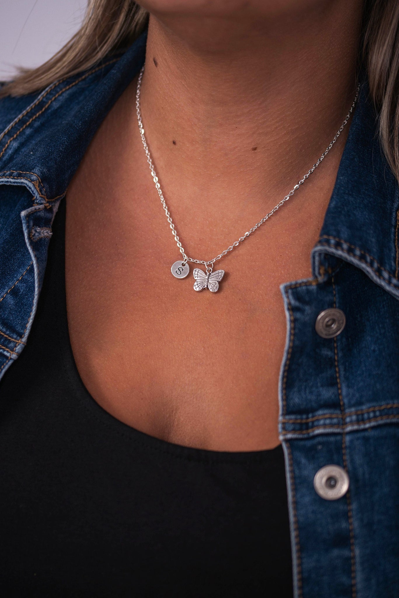 Butterfly Necklace, Butterfly Charm Necklace, Children Necklace, Personalized Butterfly, Butterfly Gift, Butterfly Jewelry, Child Gift, Kids