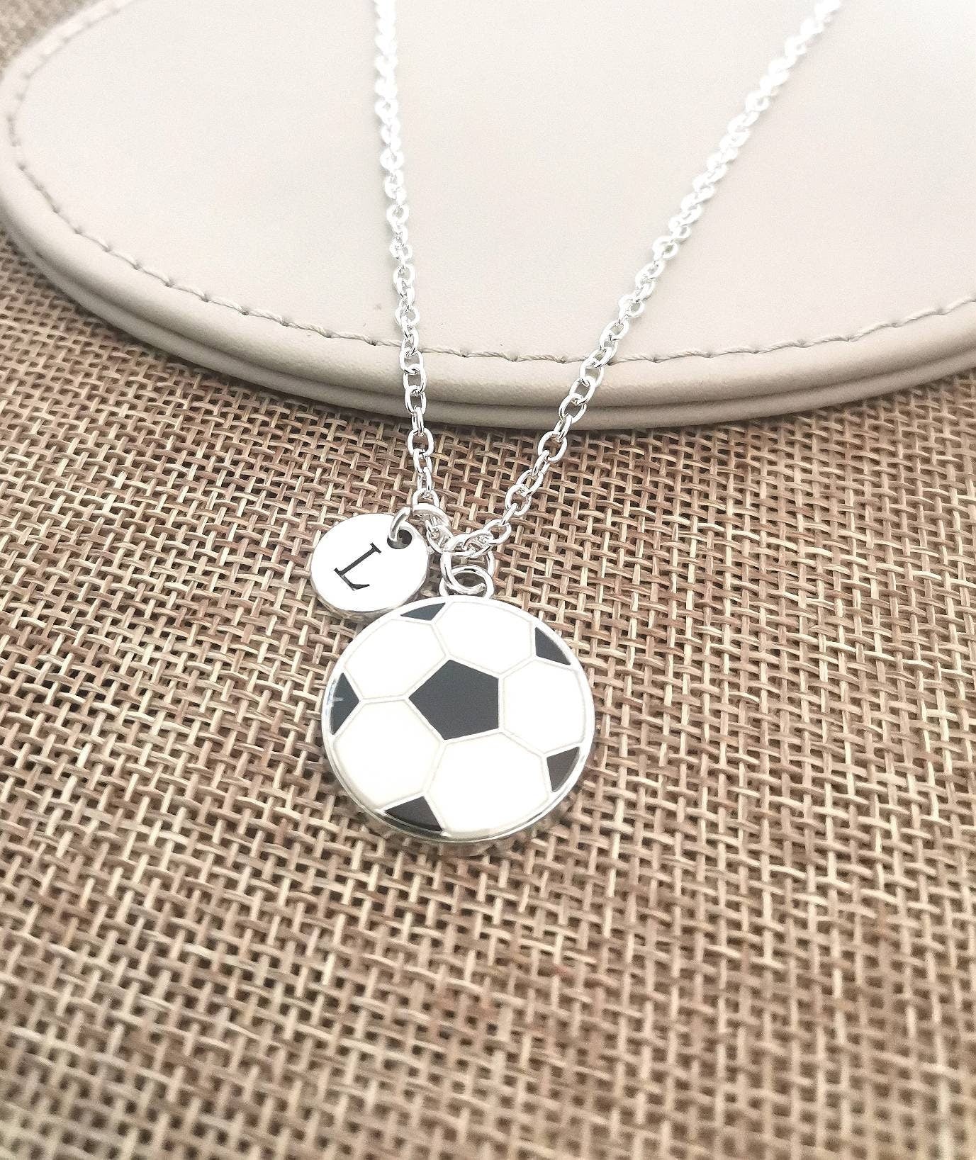 Football Necklace, Soccer Necklace, Soccer girl Gift, Football Fan gift, Sports necklace, Soccer Jewellery, Football Jewellery,Football Team