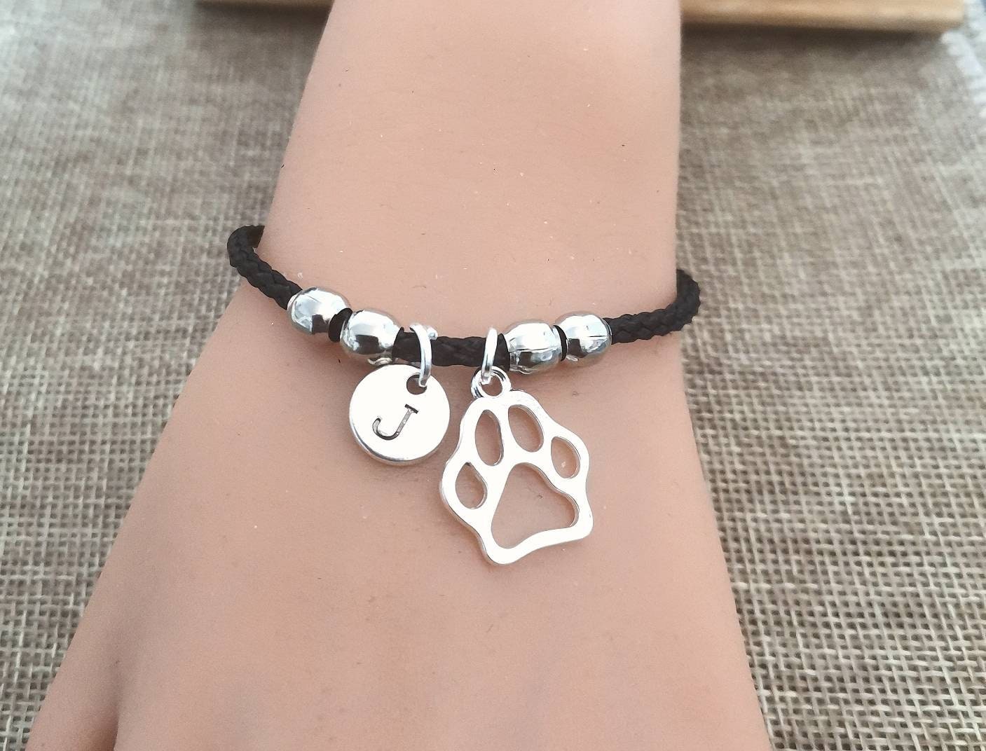 Dog bracelet, Pet loss gifts, Dog paw bracelet, Personalized dog gifts, Paw bracelet, Dog loss gift, Paw print dog charm, Paw print jewelry