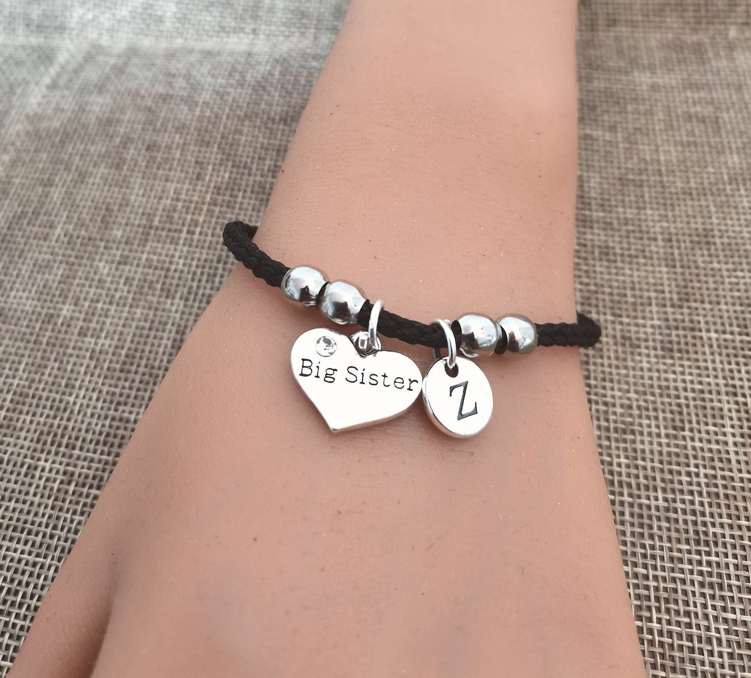 Big Sister Gift, Sister Birthday Gift, Big Sister Bracelet, Big Sister Present, Big Sister Charm, Big Sis, Sister, Personalized Birthday