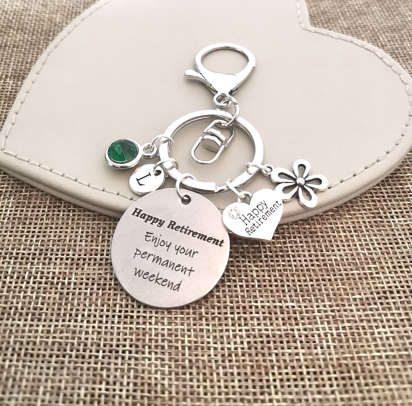 Personalized Retirement Gift, Happy Retirement gift, Retirement gift for women, Retirement keychain, Happy Retirement, Retirement keyring