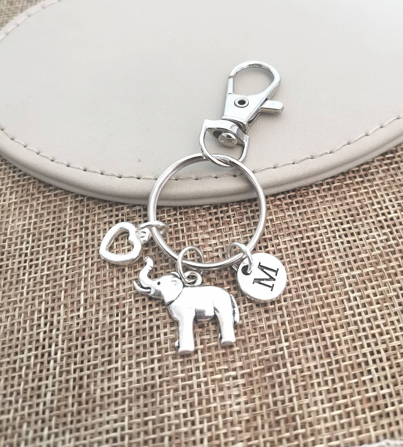Elephant Gifts, Elephant Lover Gift, Elephant Keychain, Elephant Keyring, Elephant Birthday, Elephant Charm, Friends keychain, Animal