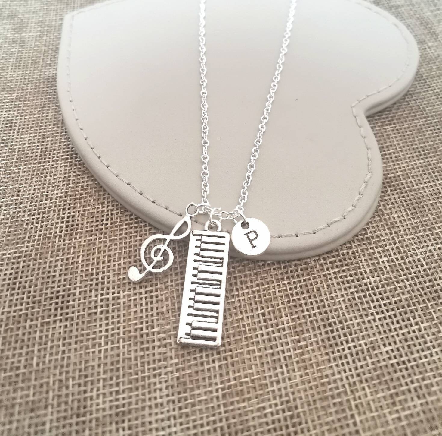 Piano Teacher Gift, Gifts for Piano Teacher, Piano Necklace, Piano Gifts, Piano jewlery, Music, Keyboard Necklace, Keyboard, Music Band