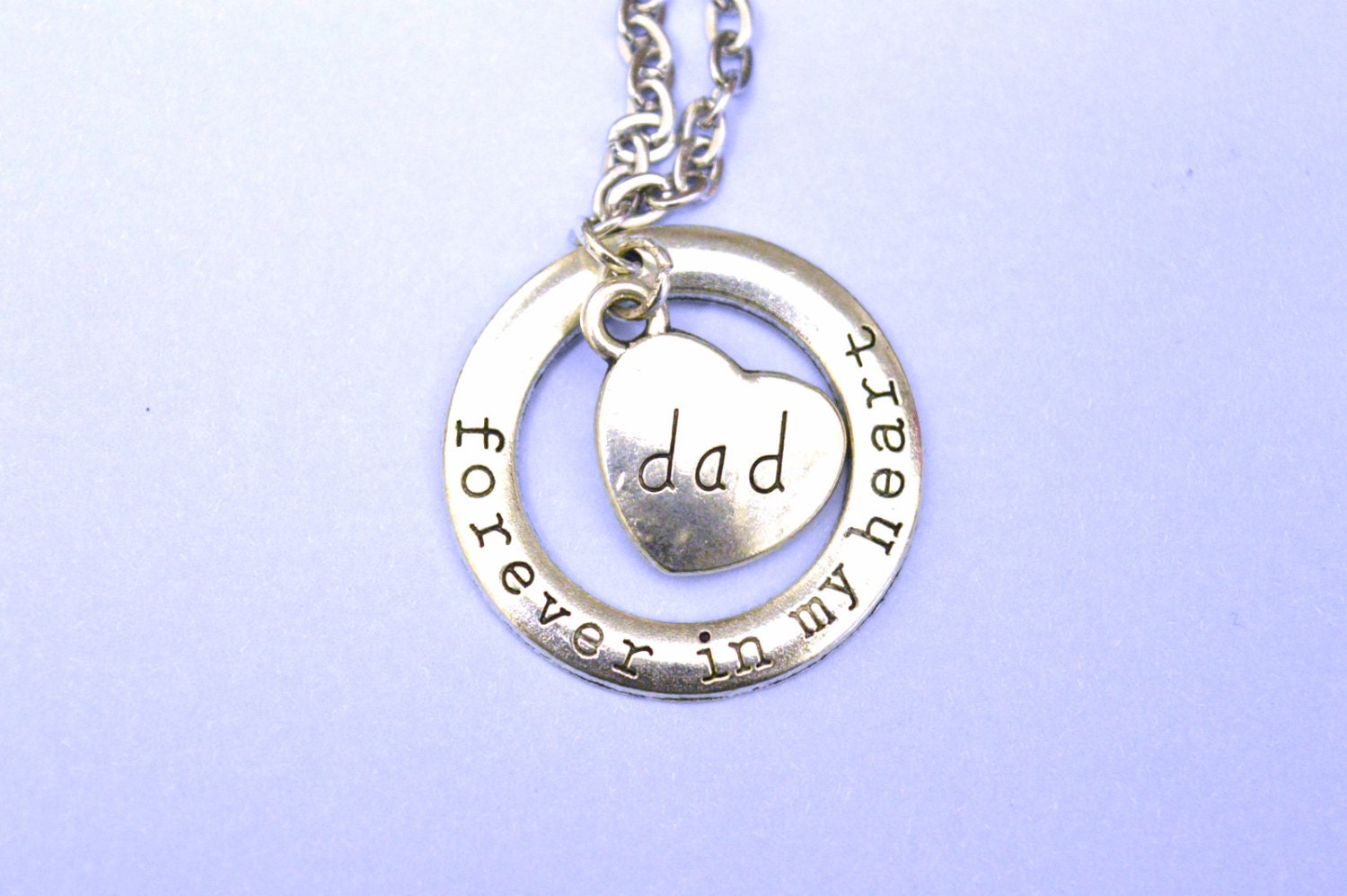 Forever in my heart  dad father mother mom grandma grandpa necklace , remembrance jewelry, memorial gift, long distance, mother daughter son